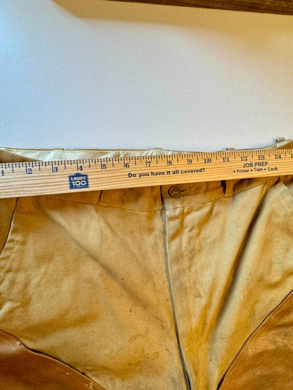 VTG 60s Drybak Hunting Pants Brown Thrashed Heavy Canvas Briar Brush Guard Sz 30
